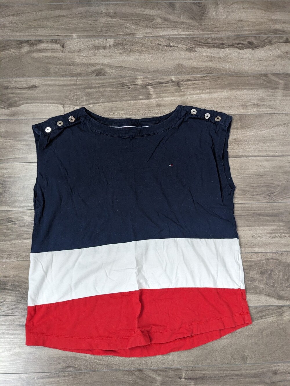 Tommy Hilfiger Tank Size XL Striped Sleeveless Nautical